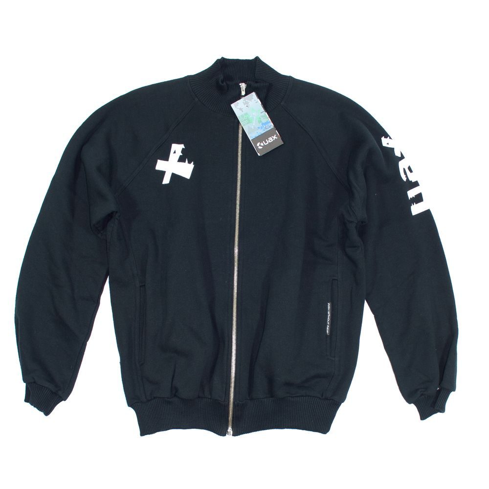 MIZIP BLACK Pánská mikina bez kapuce zip