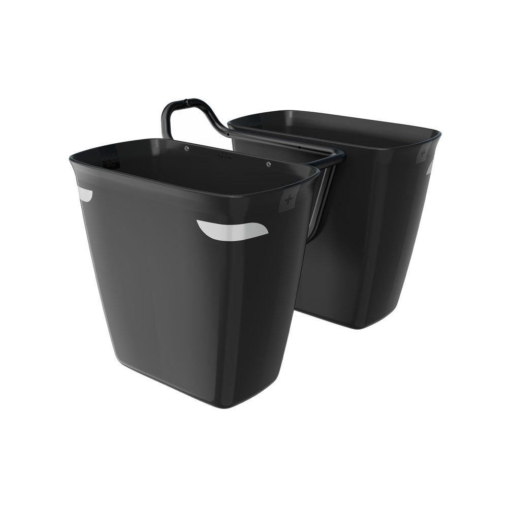 Sada přední postranní brašny a nosiče Fetch+ 2, černá