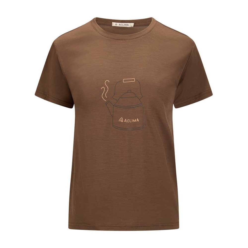 LightWool 140 Tee Kettle W's Dark Earth