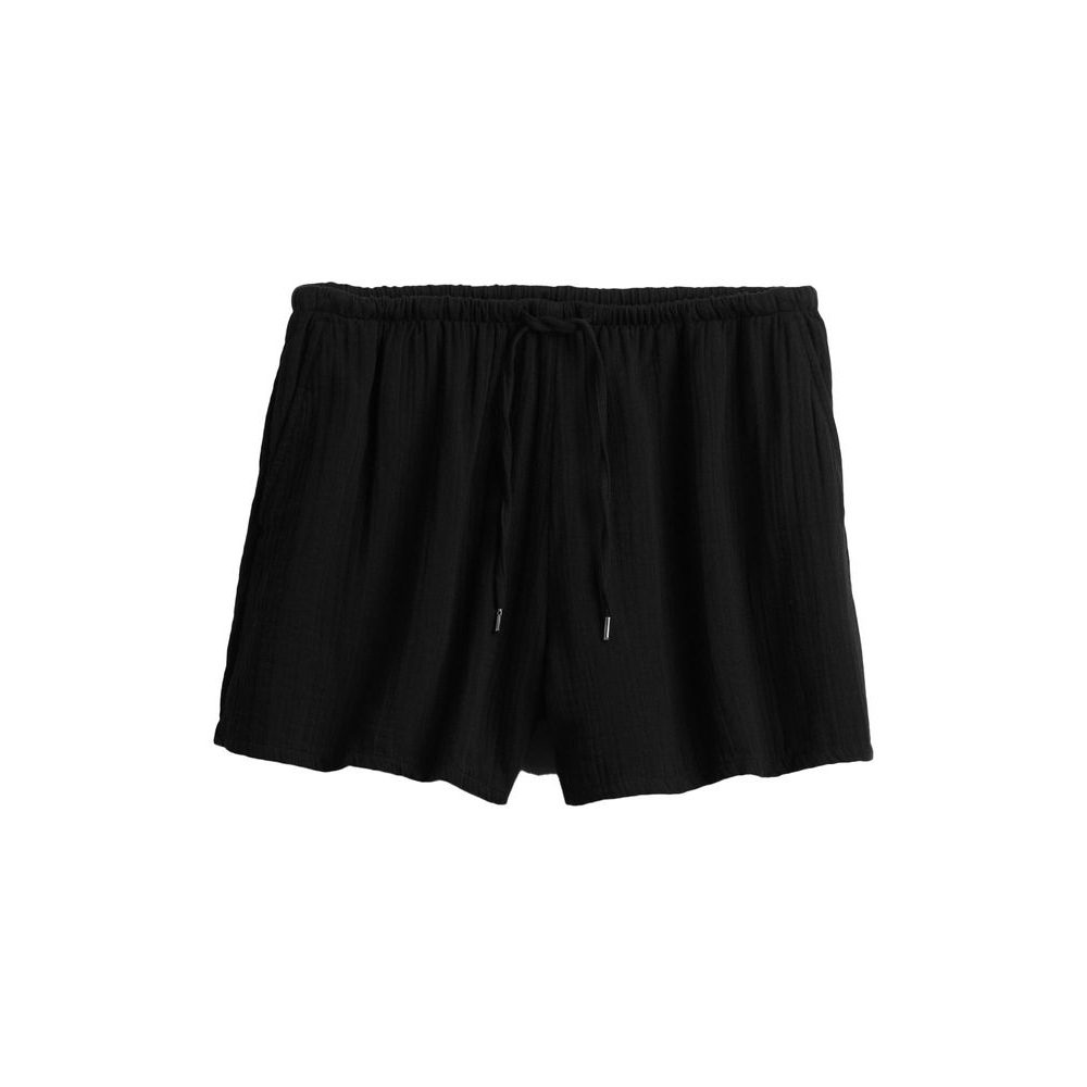 Mušelínové kraťasy Černá