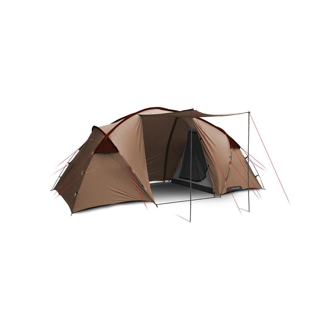 Space, taupe grey/chilli pepper - turistický stan