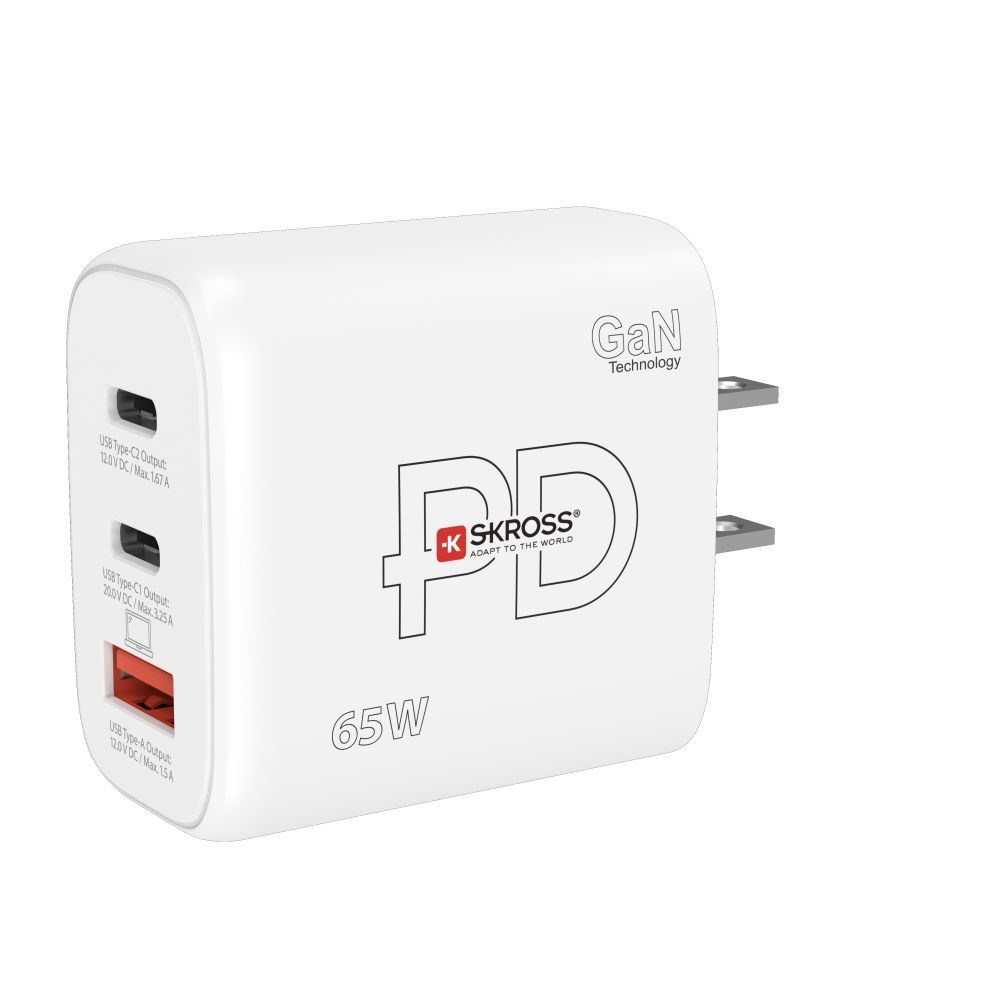 DC57USA-PD65 USB A+C nabíjecí adaptér Power charger 65W GaN US, Power Delivery, typ A