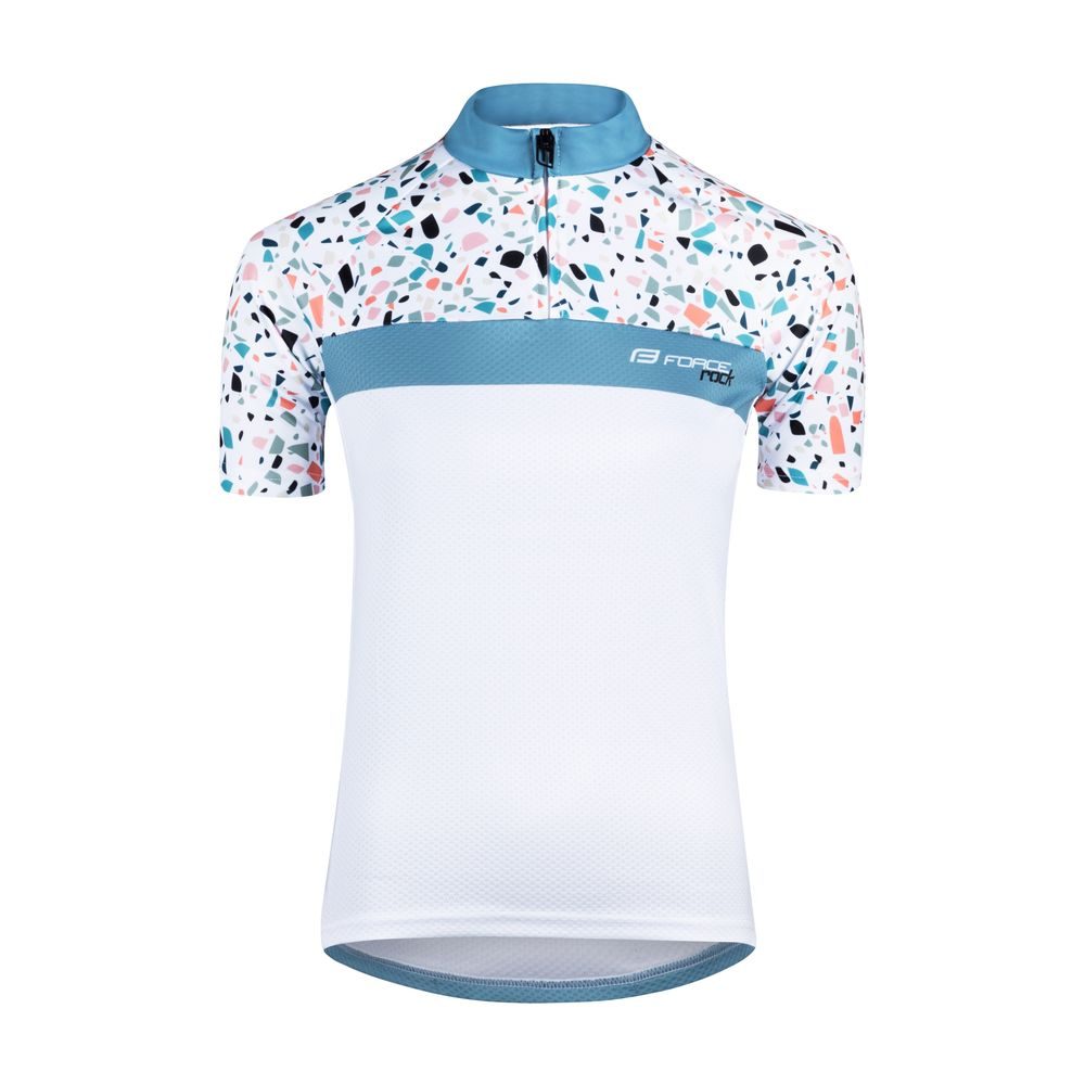 ROCK LADY kr. rukáv, bílo-tyrkysový