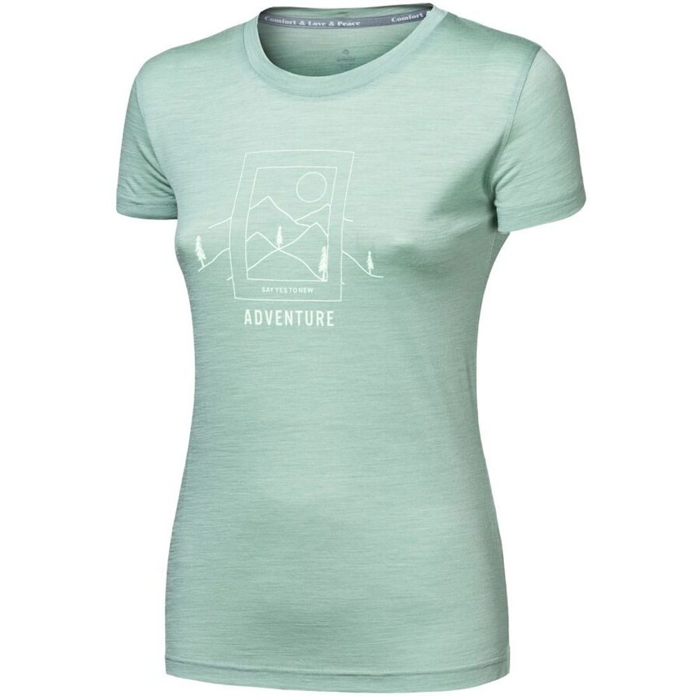 MERINO AIR SAY YES dámské triko kr.rukáv basil green