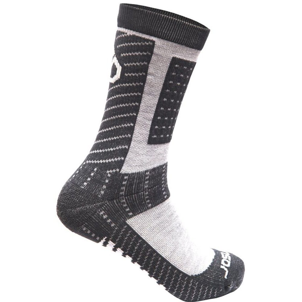 PONOŽKY PRO MERINO CREW černá/šedá