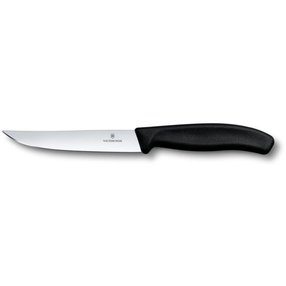 Swiss Classic, steak knife, 12cm, straight, black