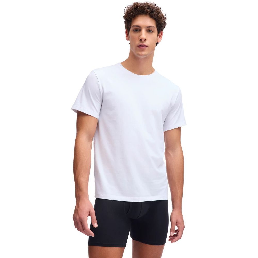 M UA Perf Cotton Crew Neck-2pk white