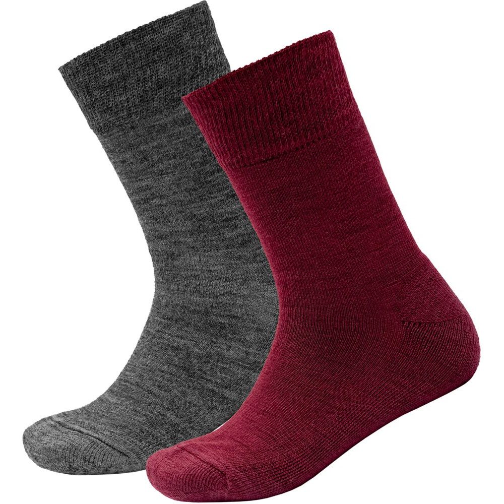 Daily Merino Medium Sock 2Pk Kid, Beetroot Mix