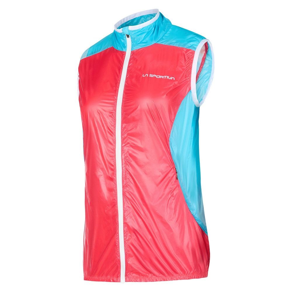 Briza Windbreaker Vest W, Hibiscus/Malibu Blue