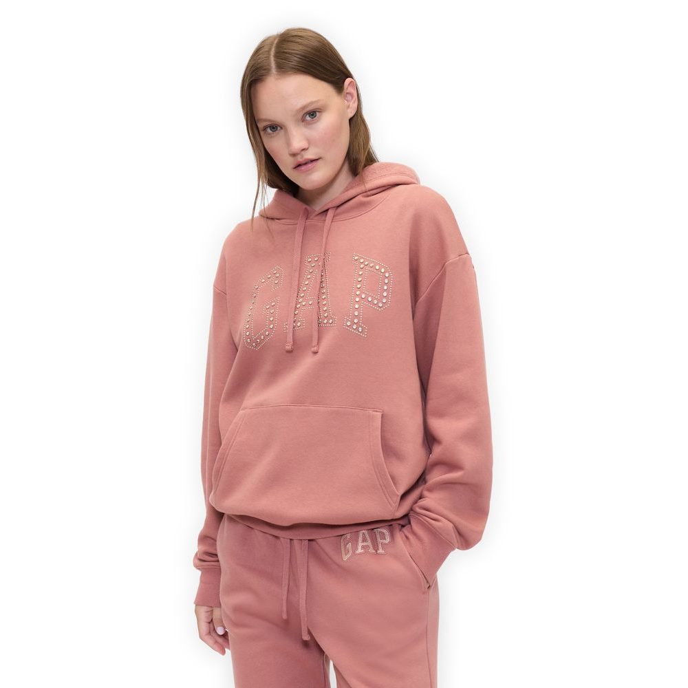 463506-91 Mikina s logem Růžová