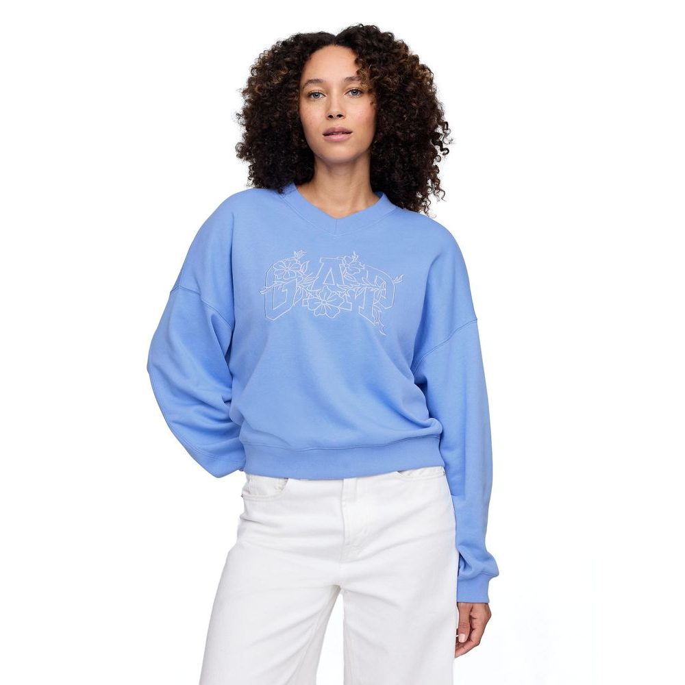 Oversize mikina s logem Modrá