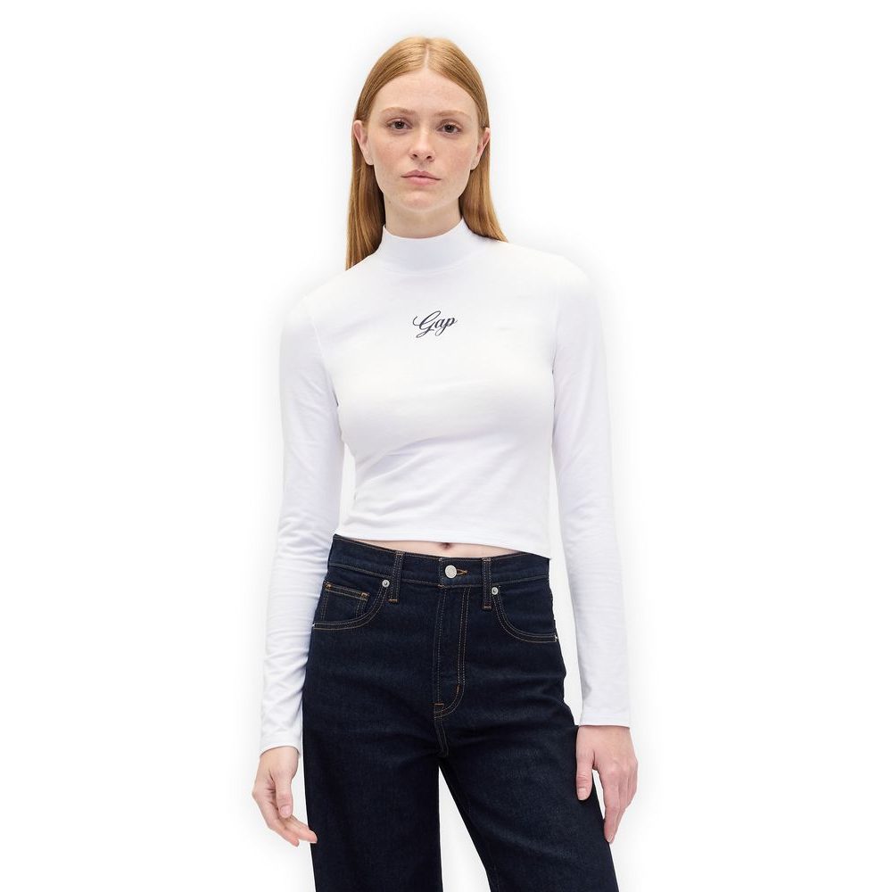 846973-00 Crop tričko s logem Bílá