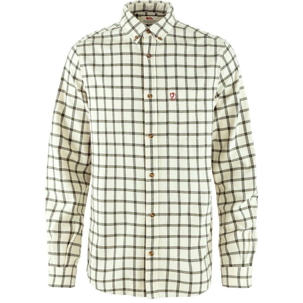 Övik Flannel Shirt M Chalk White-Laurel Green