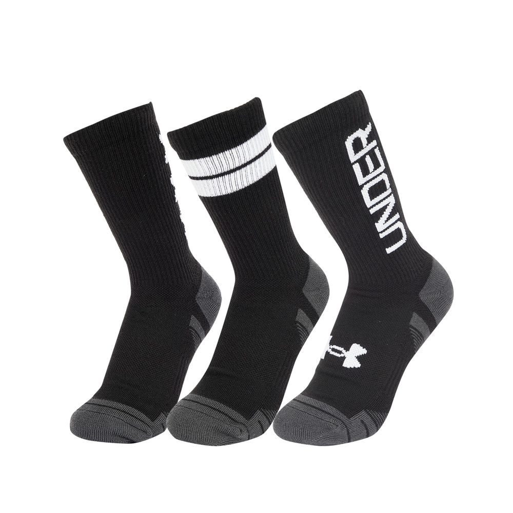 Perf Tech Nov 3pk Crew, Black / Black / White