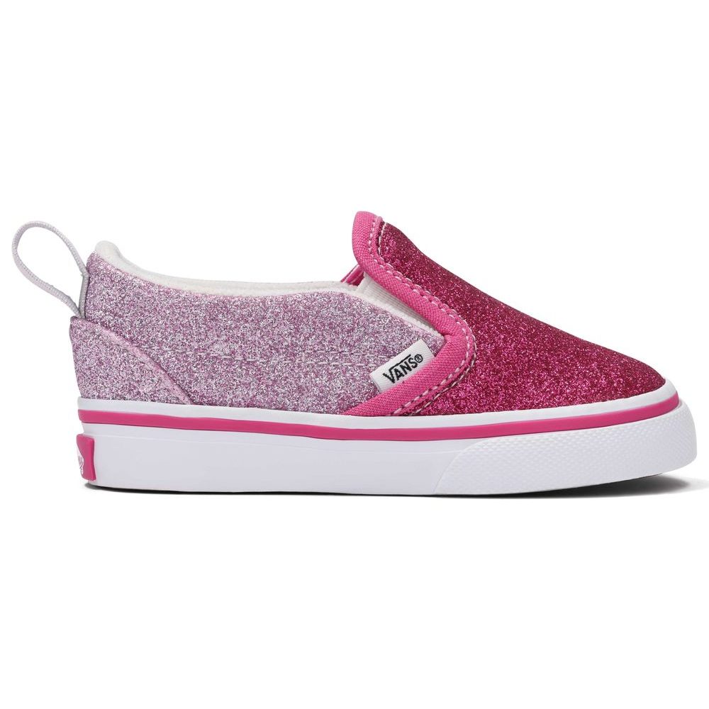 Slip-On V GLITTER Raspberry Rose