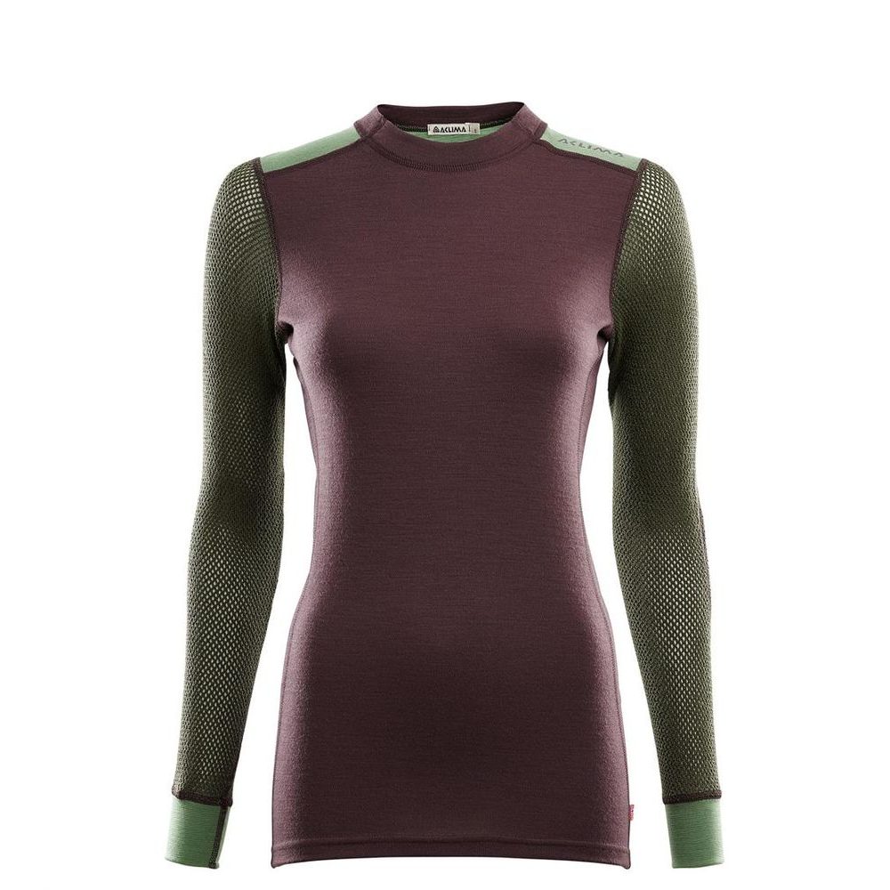 Hiking Crew Neck, Woman, Fudge / Dill / Olive Night