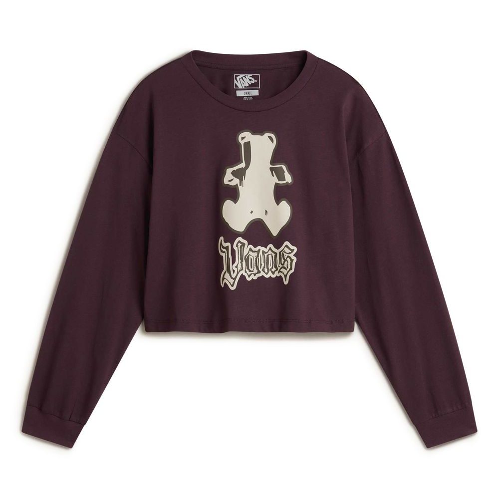 LIL BEAR RELAX CROP LS TEE Dark Port
