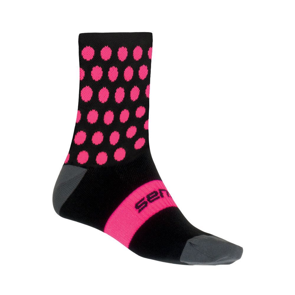 PONOŽKY DOTS černá/růžová
