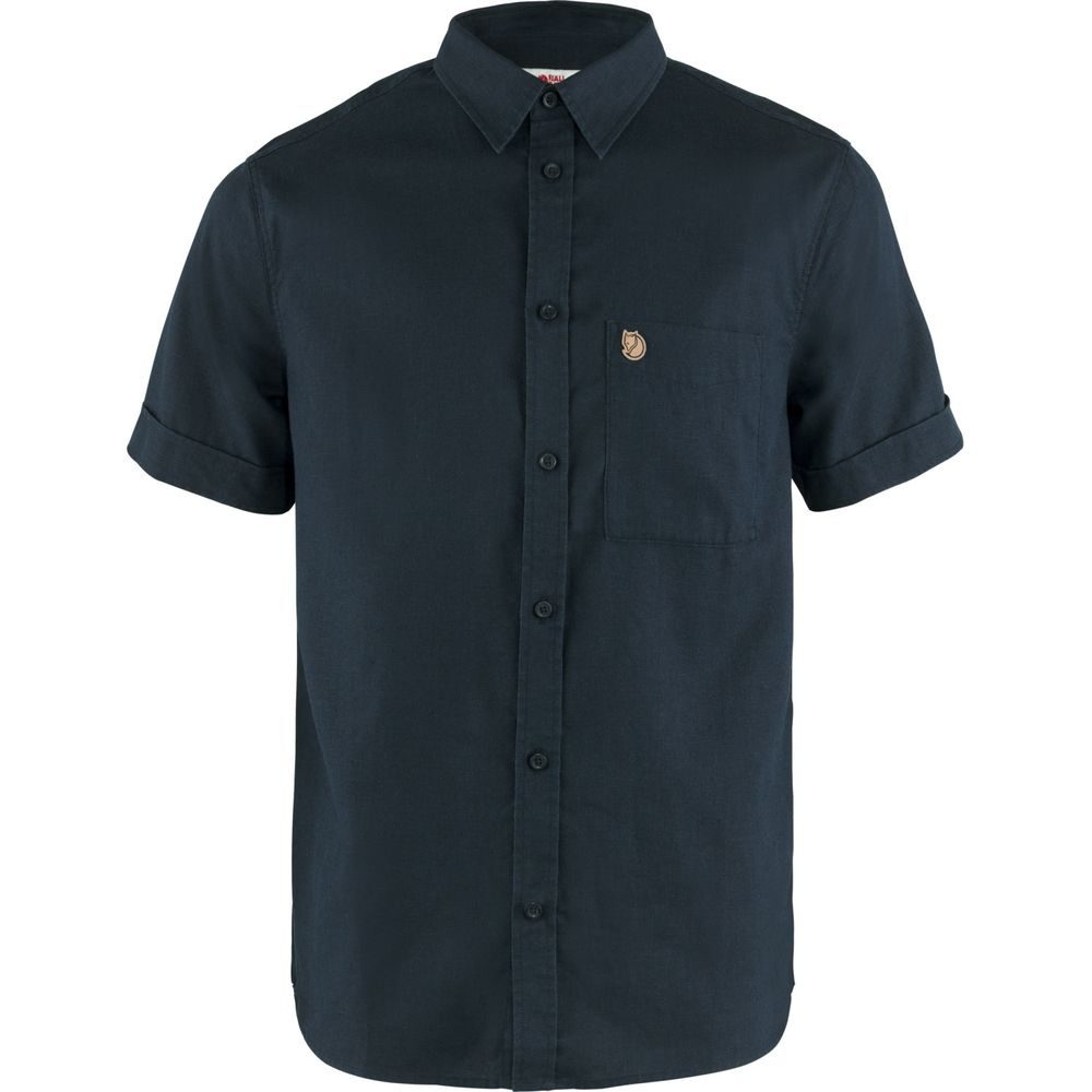 Övik Travel Shirt SS M Dark Navy