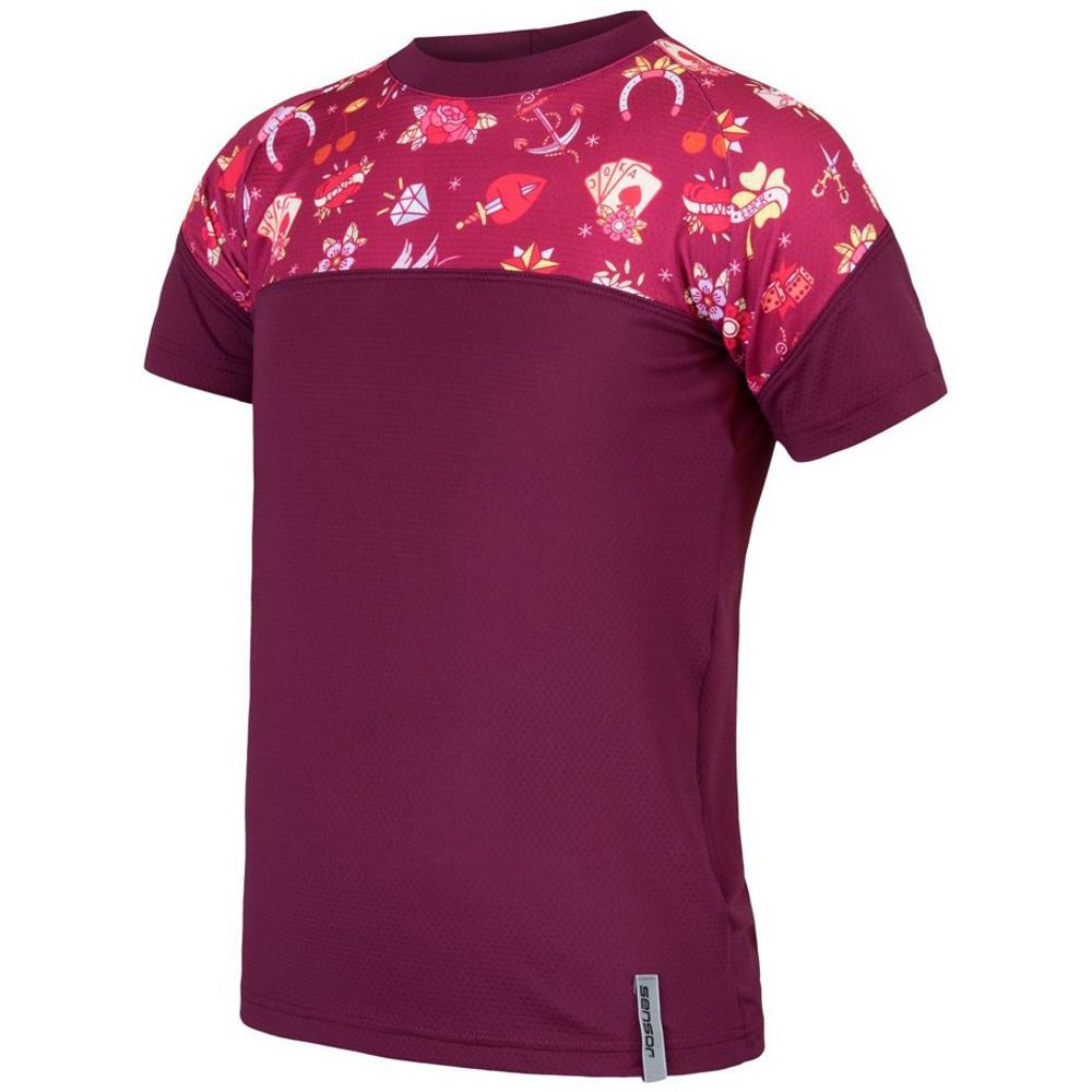 COOLMAX IMPRESS dětské triko kr.rukáv lilla/girls tattoo