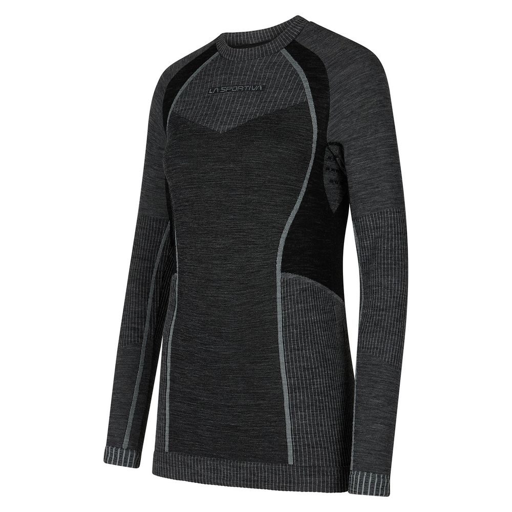 Wool70 Tech Longsleeve W Carbon/Cloud
