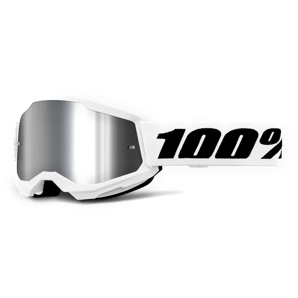 STRATA 2 Goggle White / Silver Mirror  Lens