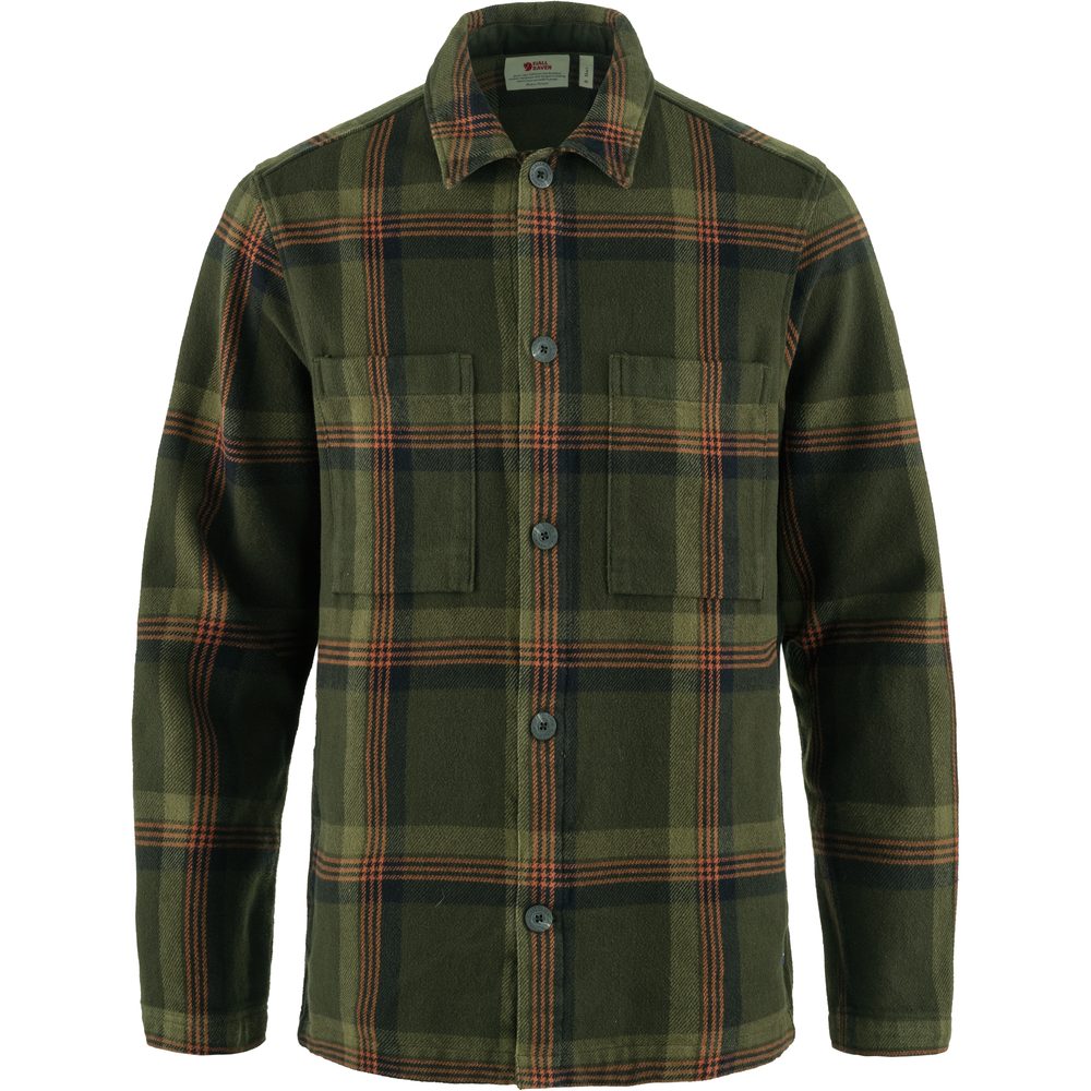 Singi Flannel Overshirt M Deep Forest-Dark Navy