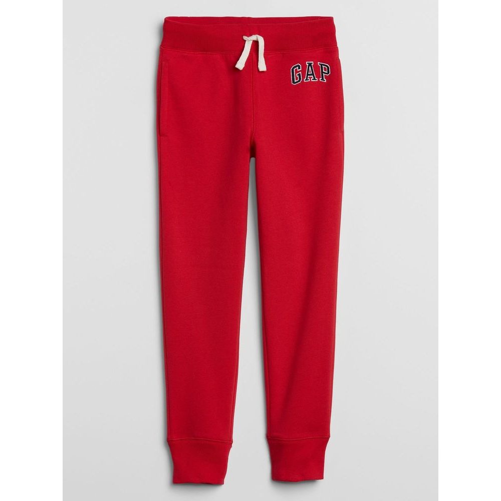 550068-02 Dětské tepláky fleece logo joggers Červená
