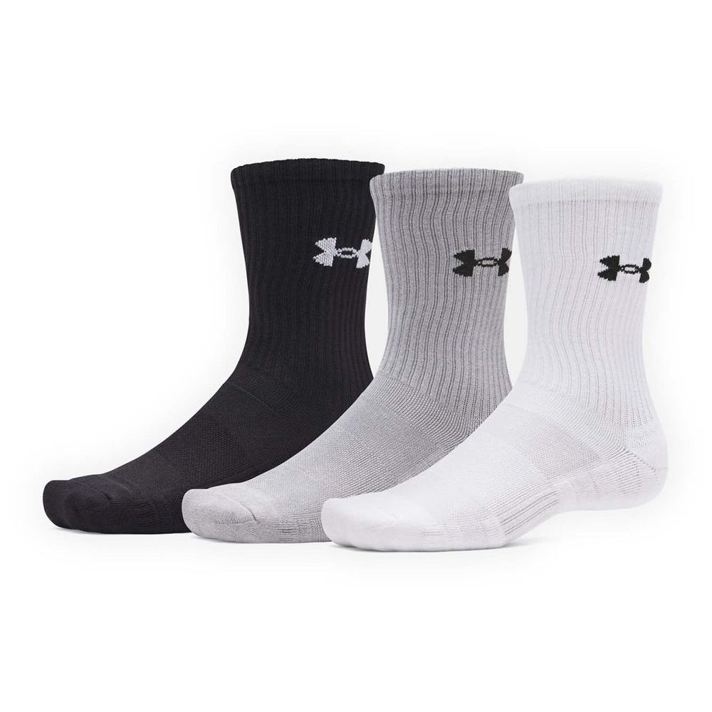 Performance Cotton 3p Crw-WHT/GRY/BLK