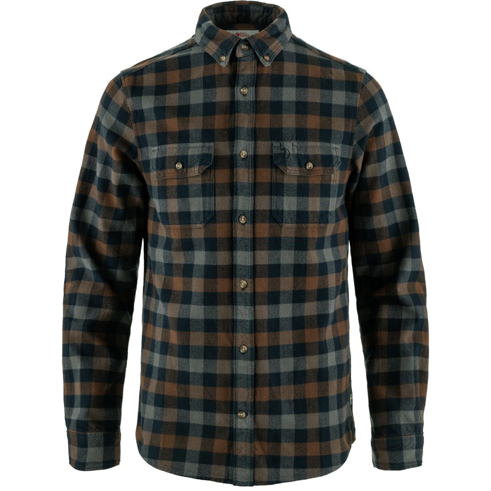 Skog Shirt M Dark Navy-Dark Oak