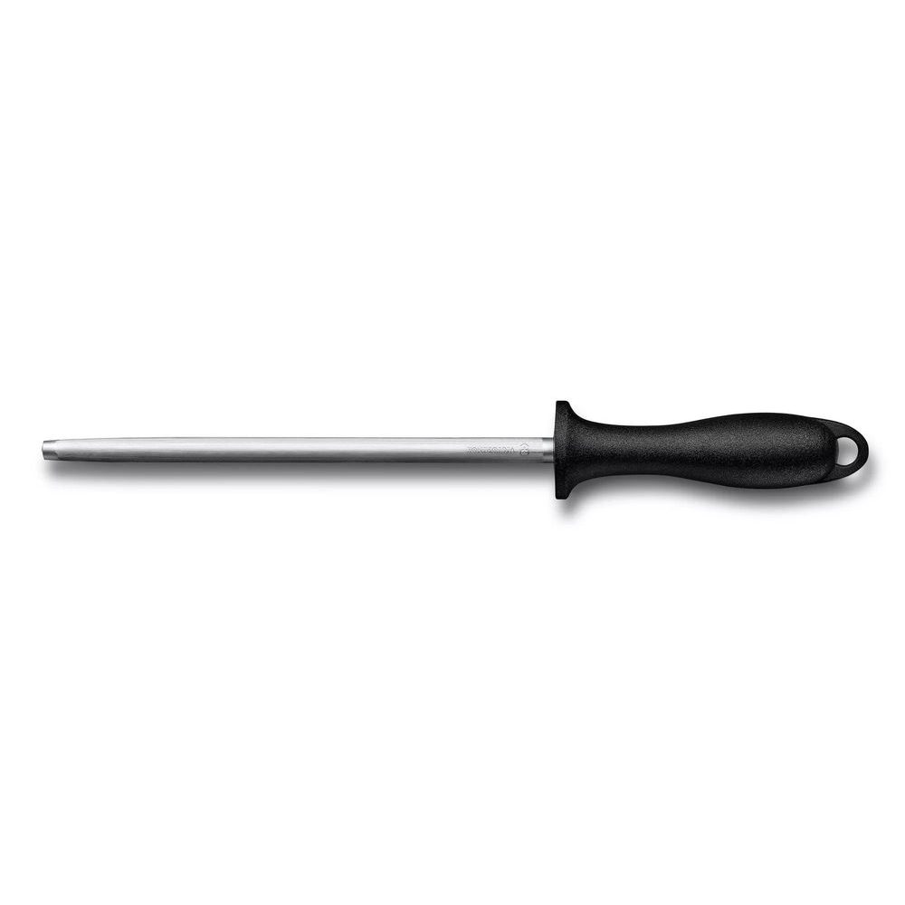 Swiss Classic, honing steel, 20cm, medium-fine cut, round, black
