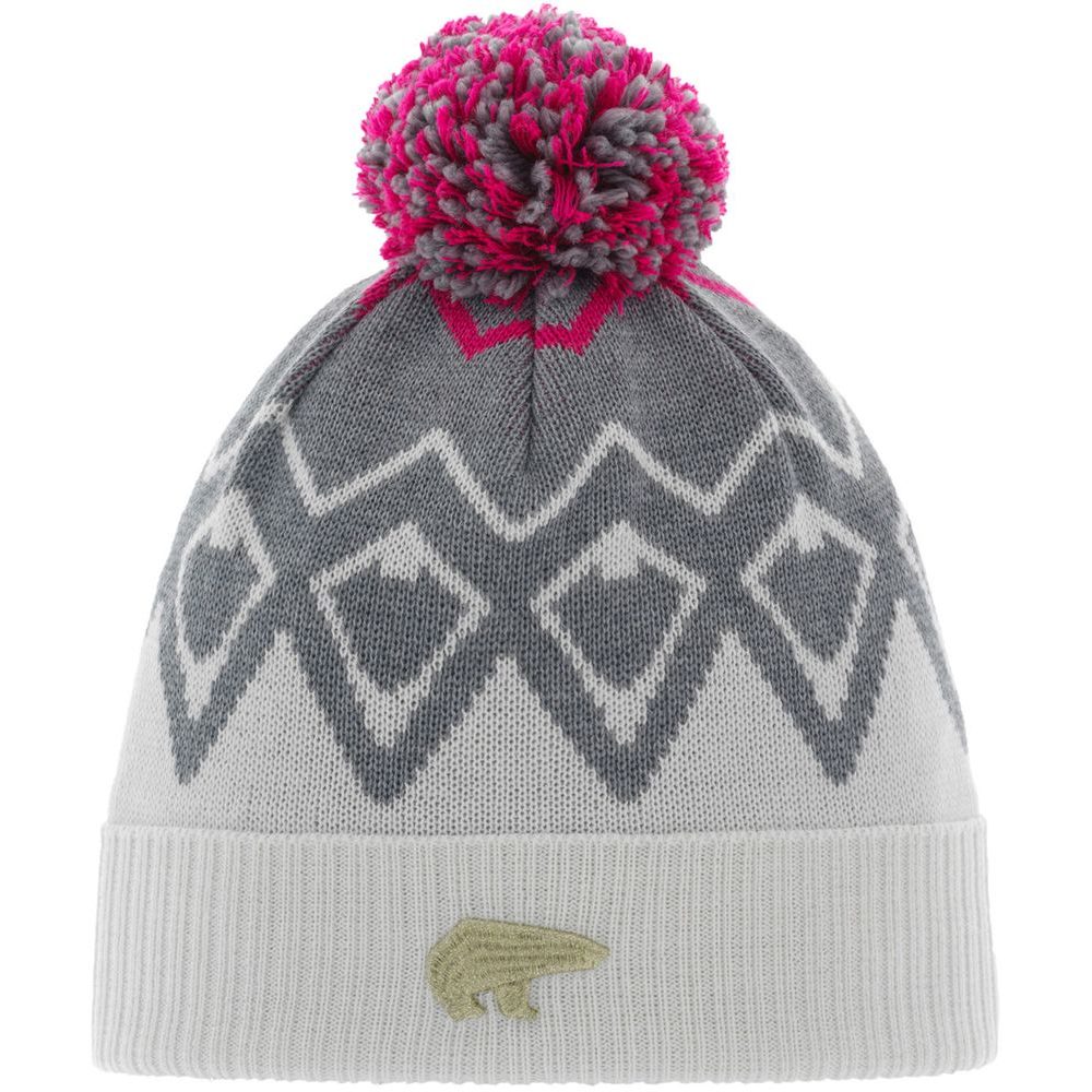 Ziggy OS Pompon MÜ kids white-graumele-pittipink