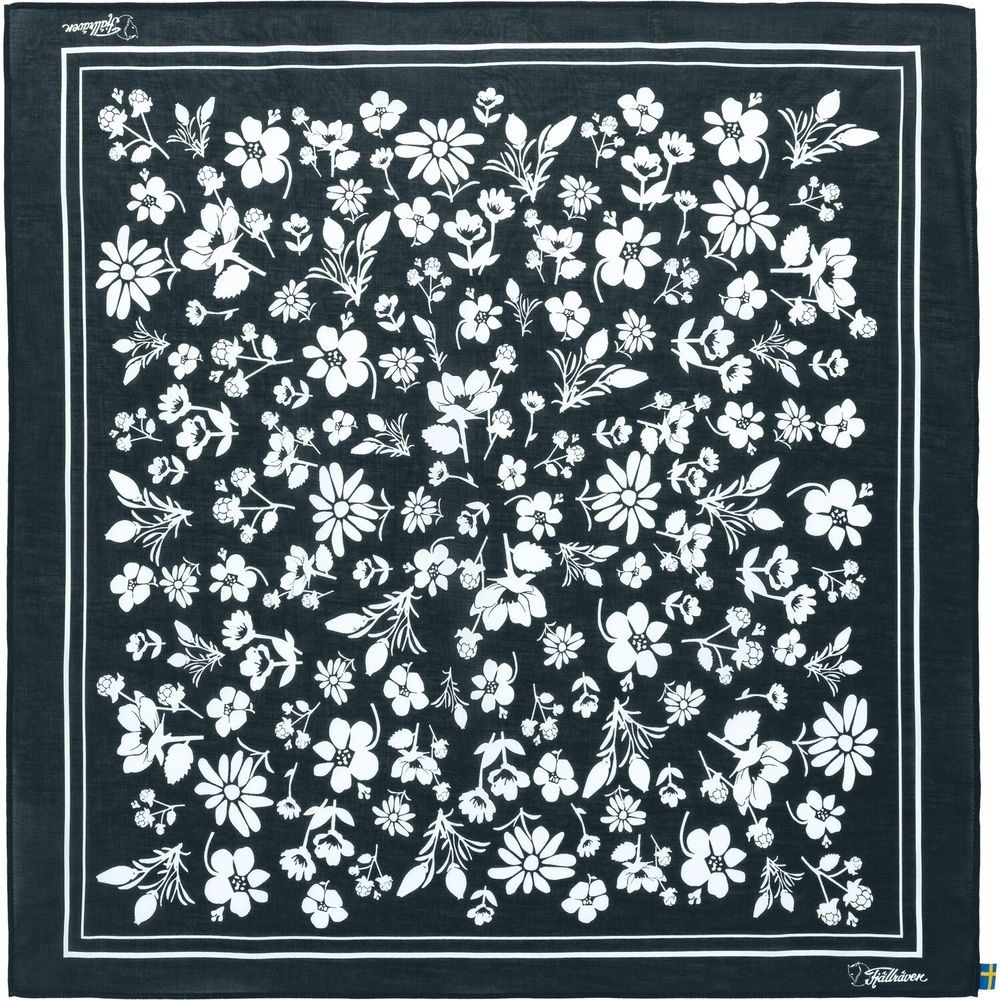 Fjällblomster Bandana Dark Navy