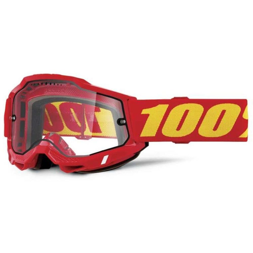 ACCURI 2 ENDURO MTB Goggle Red - Clear Lens