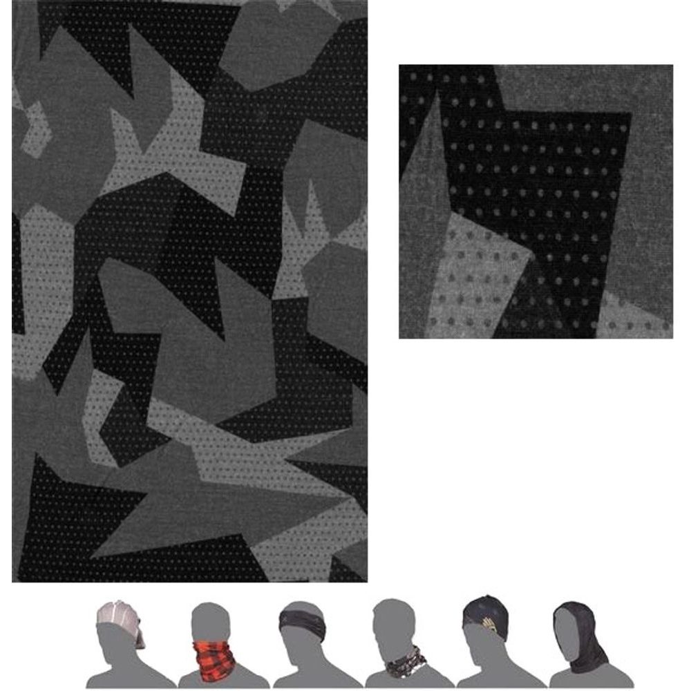 TUBE MERINO IMPRESS černá/camo