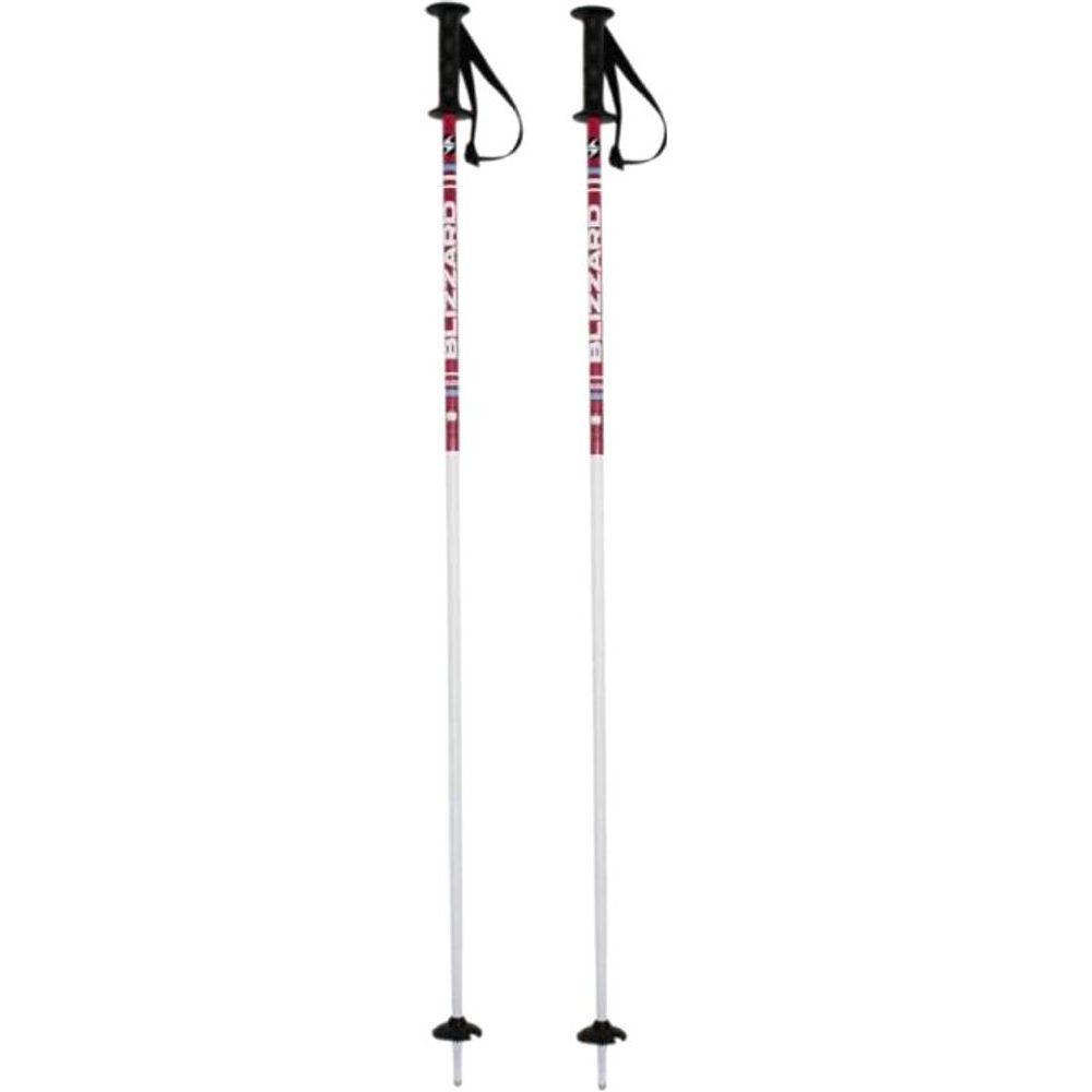 Race junior ski poles, white/pink