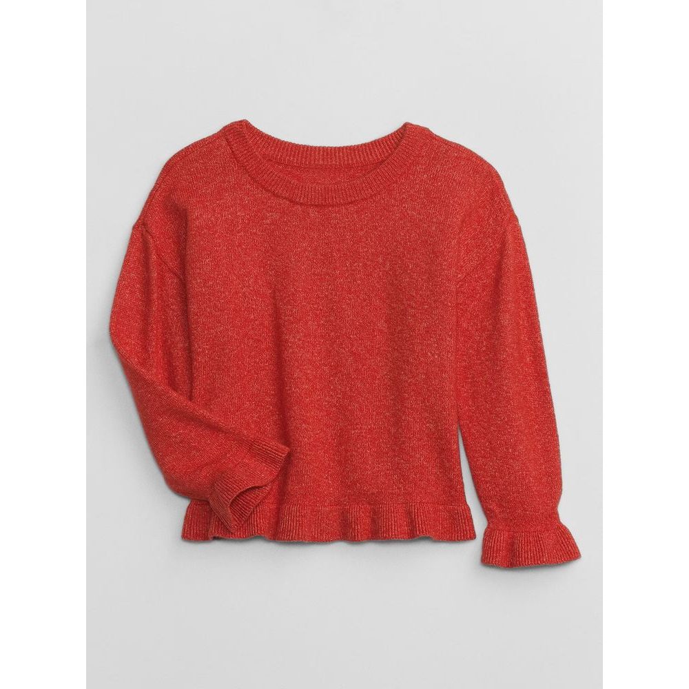 817002-00 Dětský svetr s volánky Červená