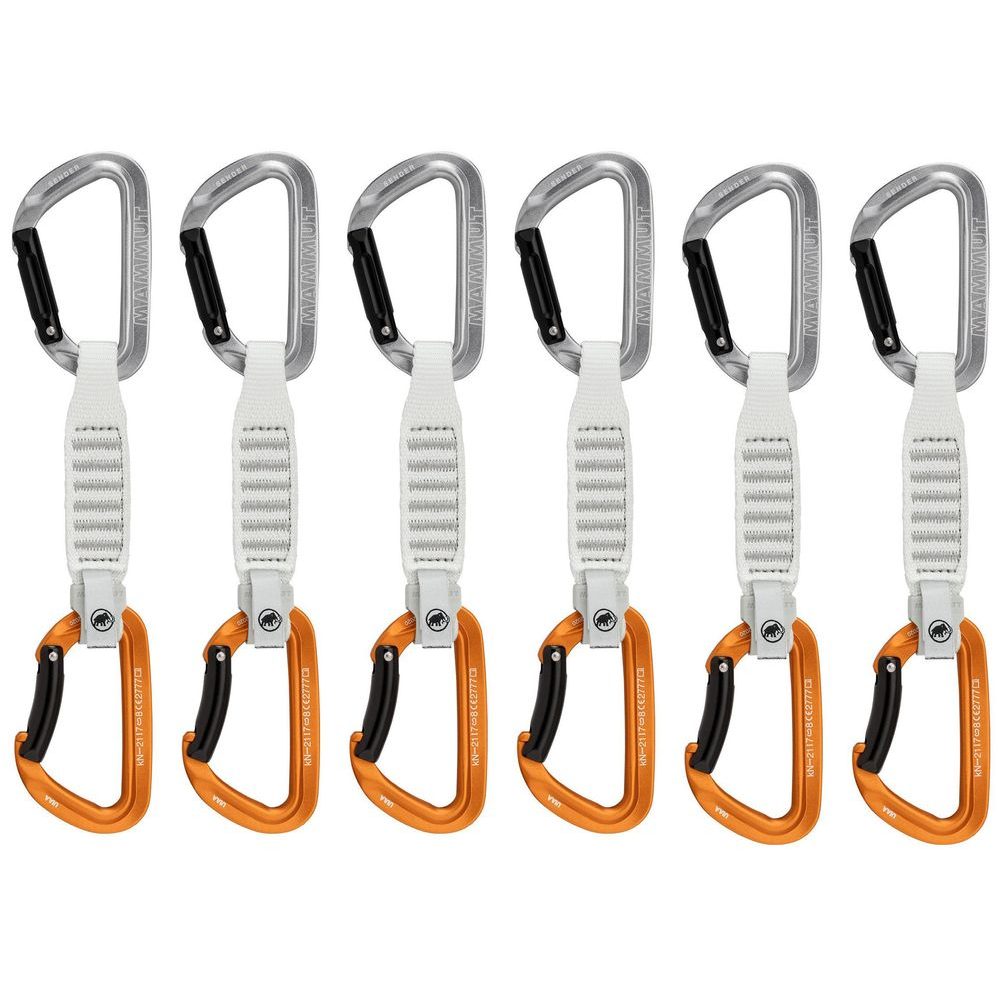 Sender Keylock 12 cm 6-Pack Quickdraws, Light Grey-Gold