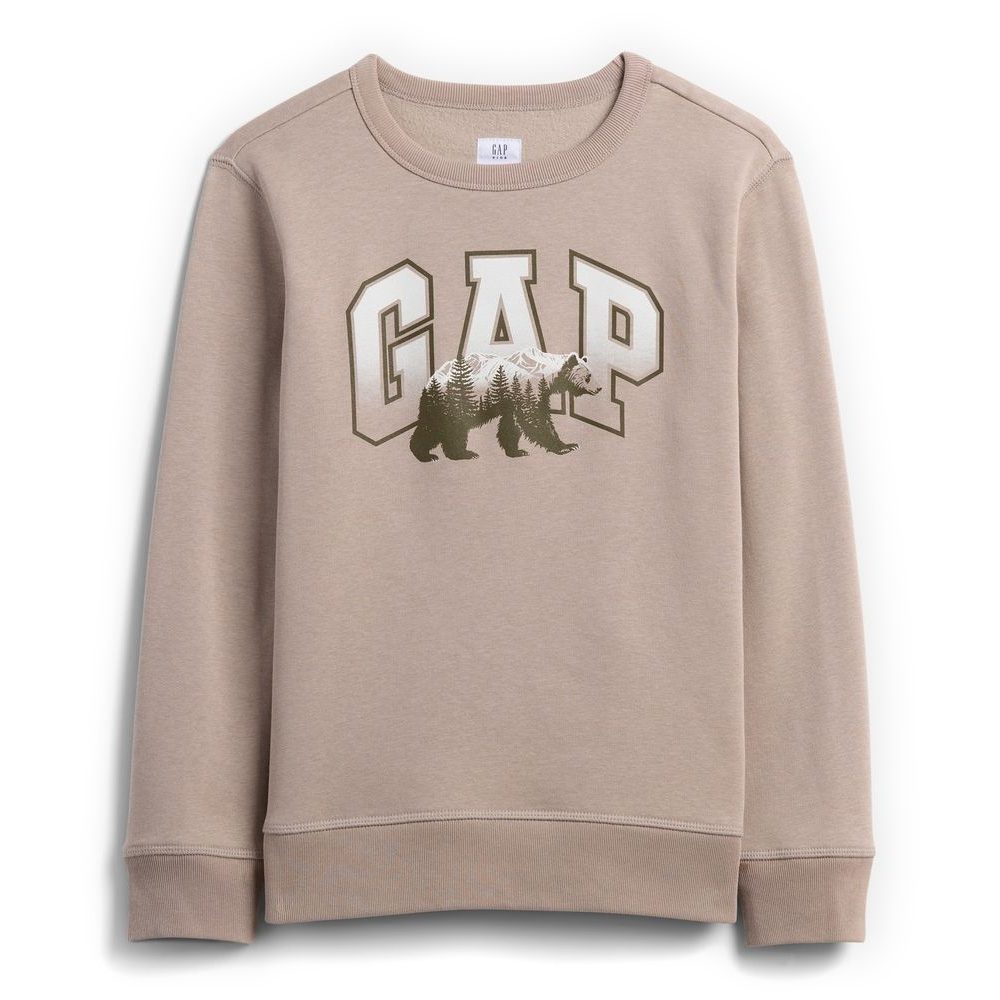 838661-02 Dětská mikina s logem Hnědá