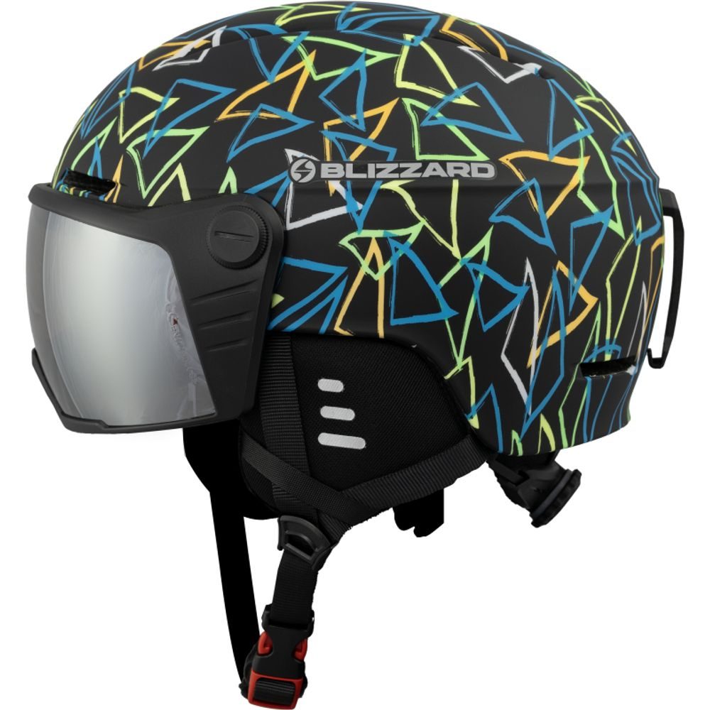 Flash Visor junior ski helmet, black/multicolor