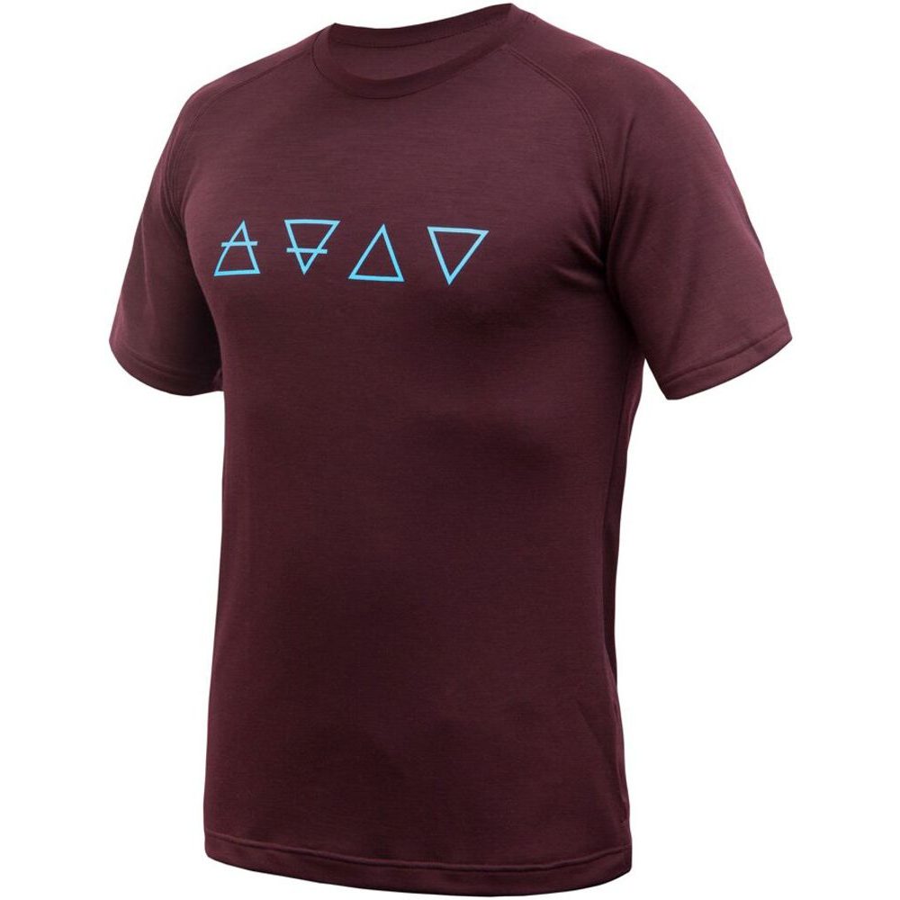 MERINO BLEND ELEMENTS pánské triko kr.rukáv port red