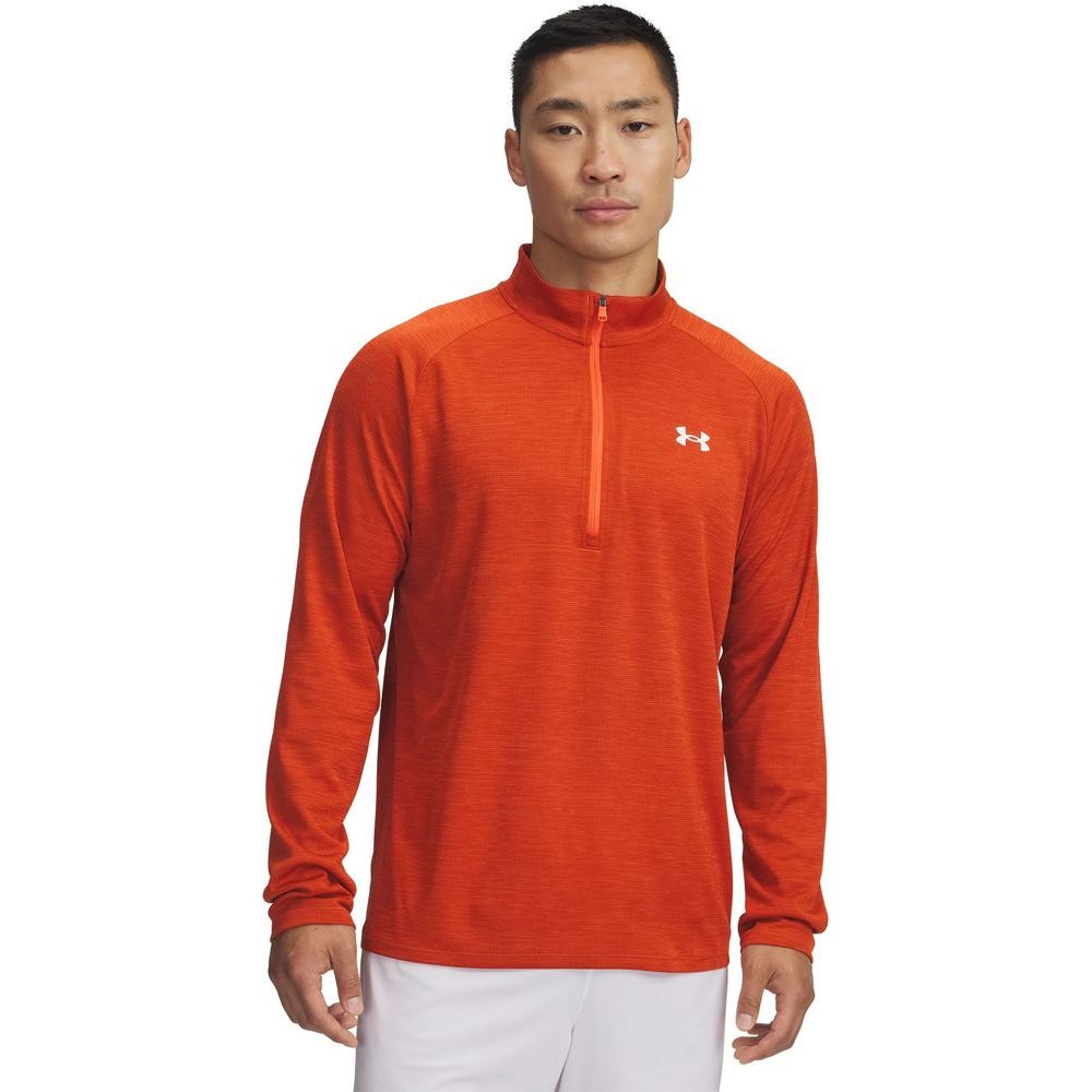 UA Tech Textured 1/2 Zip-ORG