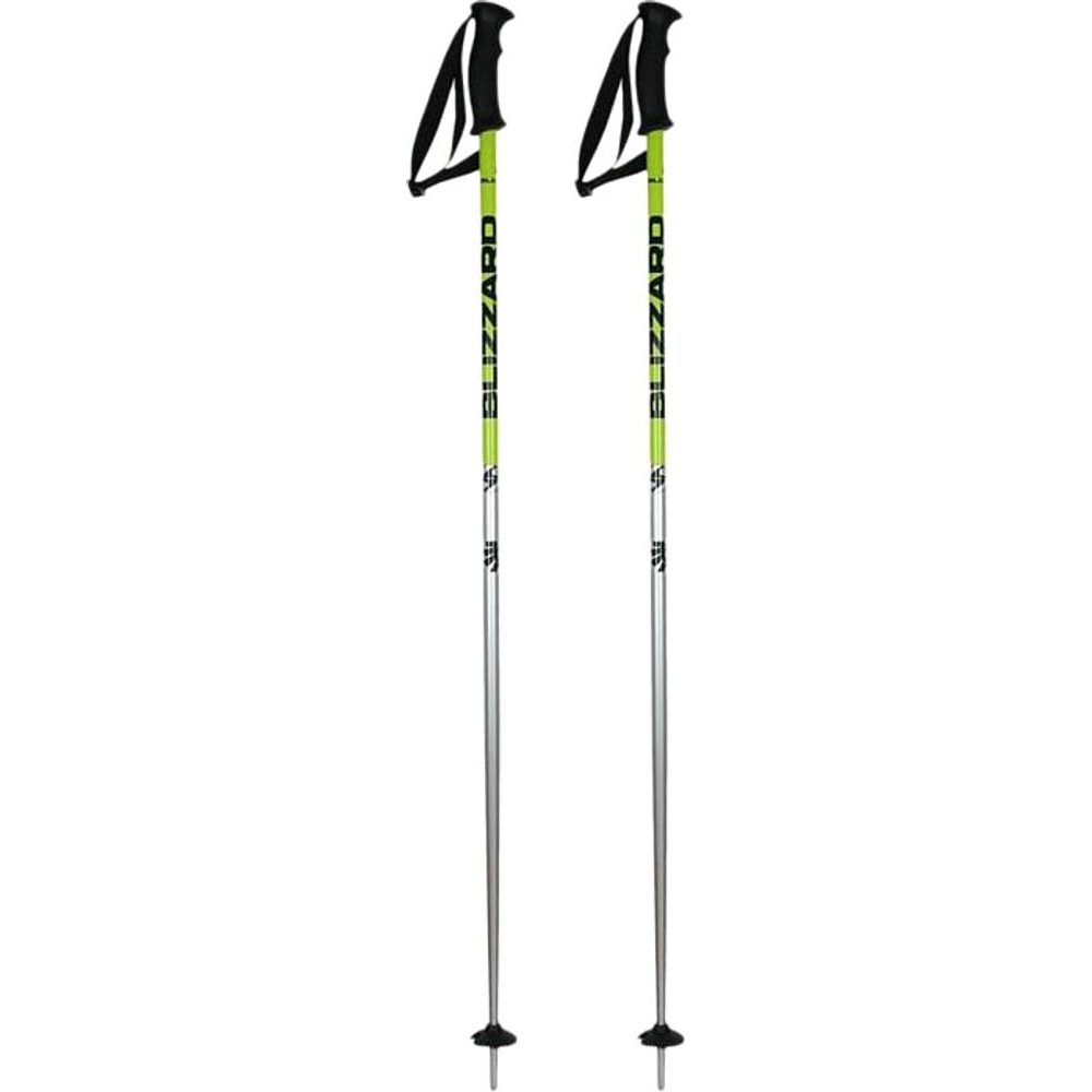 Sport ski poles, black/yellow/silver