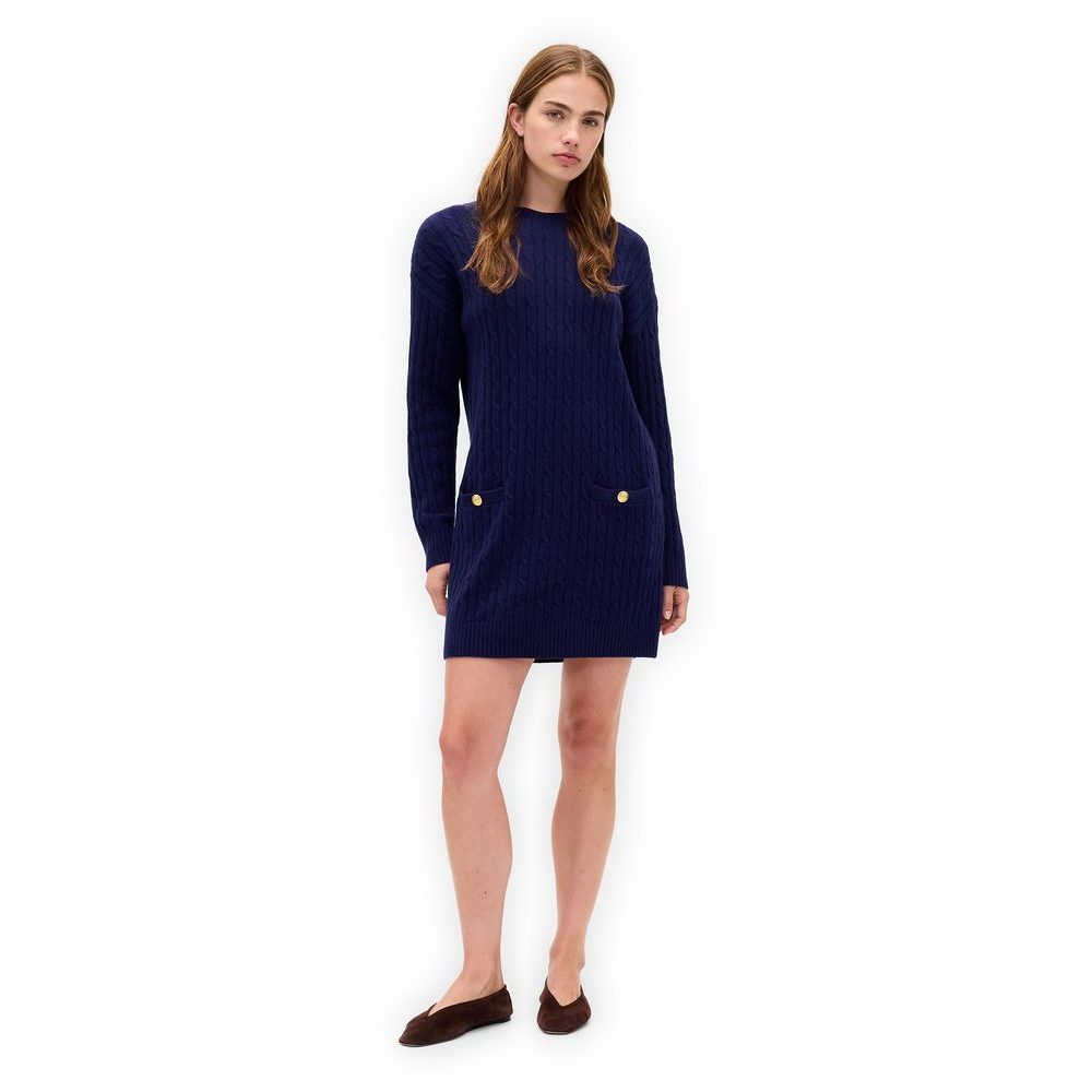 835201-01 Svetrové mini šaty CashSoft Tmavě modrá