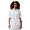 887679-01 Oversize košile z lněné směsi Easy Shirt Bílá