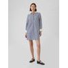 Pruhované košilové mini šaty Modrá
