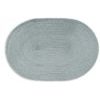 Oval Placemat 45 x 31 cm grey blue