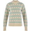 Övik Jacquard Knit W Light Beige-Misty Green