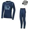 DOUBLE FACE SET ADVENTURE dětský triko dl.rukáv + spodky deep blue