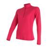 SENSOR MERINO DF women's long sleeve zipper shirt magenta